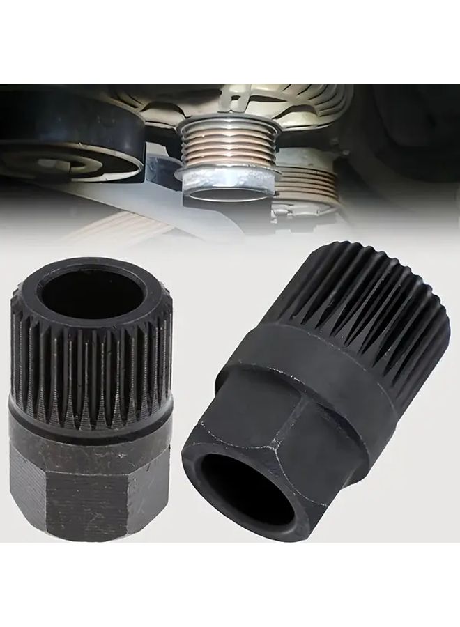 Heavy Duty Automotive Pulley Removal Tool With Adjustable Wheel Sliding Mechanism Black Handle - Image 2