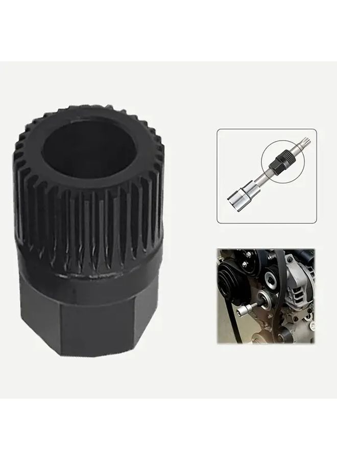 Heavy Duty Automotive Pulley Removal Tool With Adjustable Wheel Sliding Mechanism Black Handle - Image 1