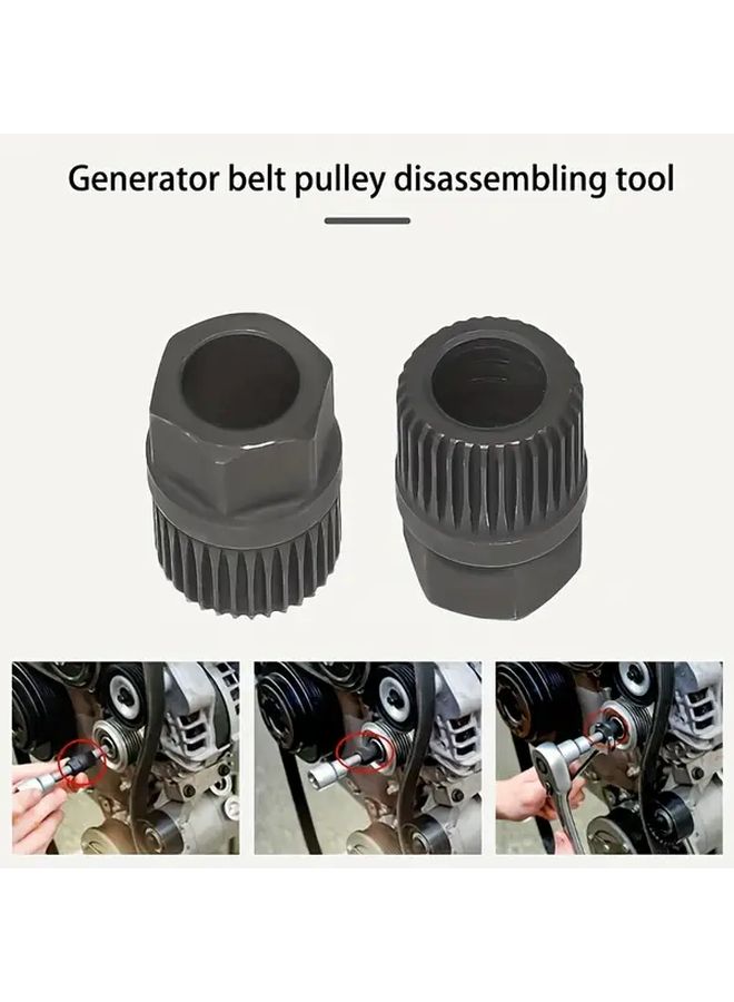 Heavy Duty Automotive Pulley Removal Tool With Adjustable Wheel Sliding Mechanism Black Handle - Image 3