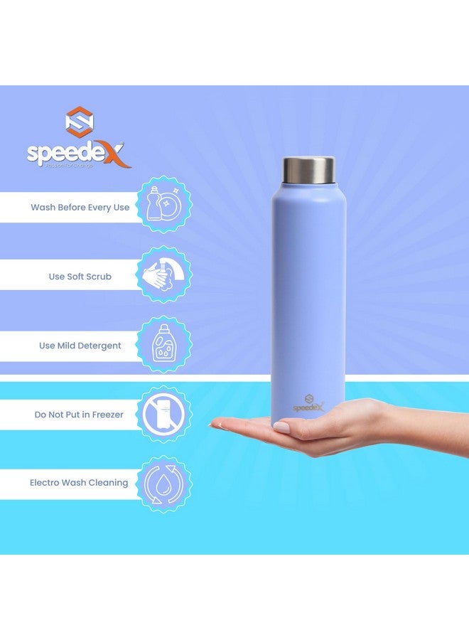 Speedex Stainless Steel Pastel Purple Water Bottle 1 Litre with Screw Cap | Leak Proof & BPA Free | Fridge Safe Bottle for School, Gym, Office | For Boys, Girls, Men, Women, Kids - Image 3