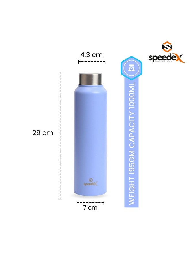 Speedex Stainless Steel Pastel Purple Water Bottle 1 Litre with Screw Cap | Leak Proof & BPA Free | Fridge Safe Bottle for School, Gym, Office | For Boys, Girls, Men, Women, Kids - Image 4