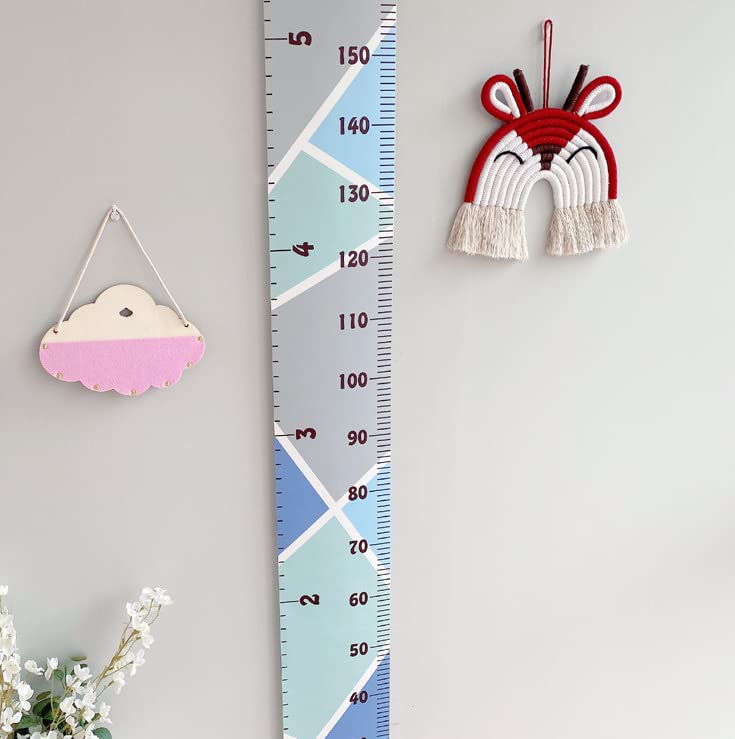 LoveNite Baby Growth Chart  Height Wall Chart for Kids  79 x 7.9in Wooden Frame Canvas Measurement Hanging Ruler for Childs Room Decoration (Grey) - Image 3