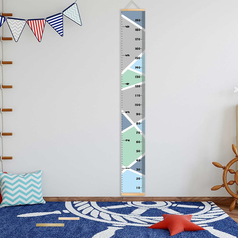 LoveNite Baby Growth Chart  Height Wall Chart for Kids  79 x 7.9in Wooden Frame Canvas Measurement Hanging Ruler for Childs Room Decoration (Grey) - Image 5