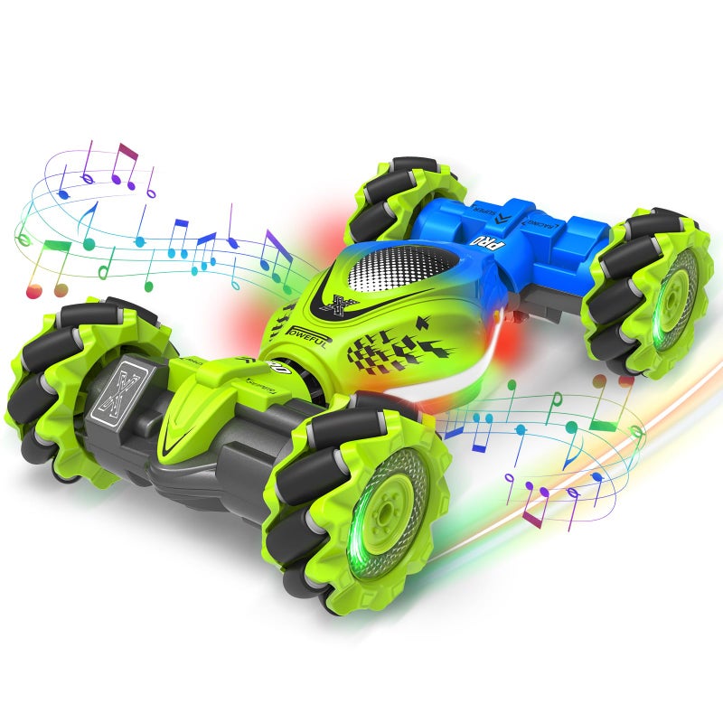 Fosgoit Gesture RC Car 24GHz 4WD Gesture Sensing RC Stunt Car Toys for 612 Years Old Boys Girls Hand Controlled Remote Drift Twist Offroad 360 Rotation with Lights Music for Birthday Gifts - Image 2
