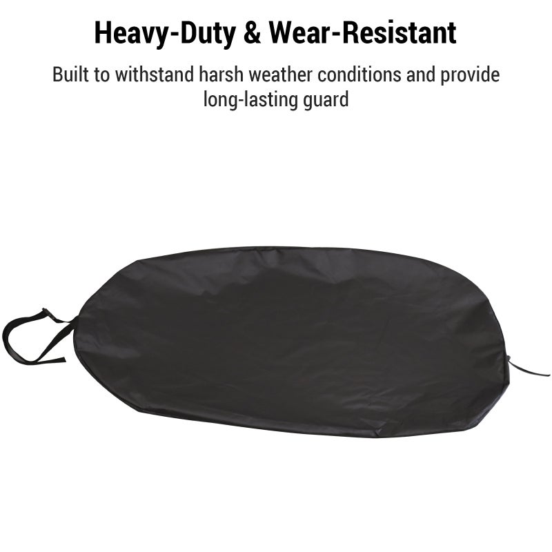 Kayak Cockpit Cover Xl Size Waterproof 420D Oxford Fabric - Adjustable Bungee Cord & Rim Grip Technology Secure Fit Egg-Shaped Seal For Kayak Storage Transportation Rough Waters - Image 2