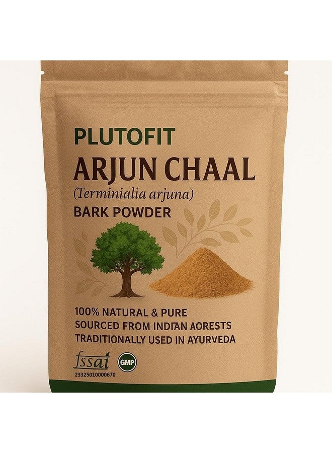 PLUTOFIT Arjuna Chaal Powder, Ayurvedic Heart Support Supplement, Organic Terminalia Arjuna Bark (1200) - Image 1