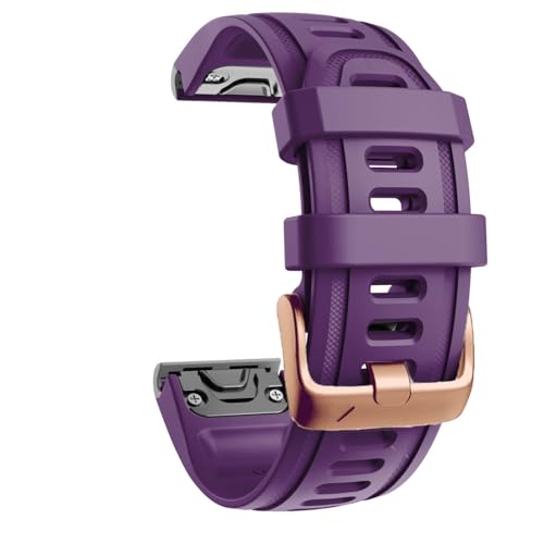 OUTVI 20mm Watch Band for Garmin fenix 5s fenix 6s fenix 7s pro quickfit 20 bands Replacement for garmin epix 2 42mm sapphire short strap Rose Gold women men Purple - Image 1