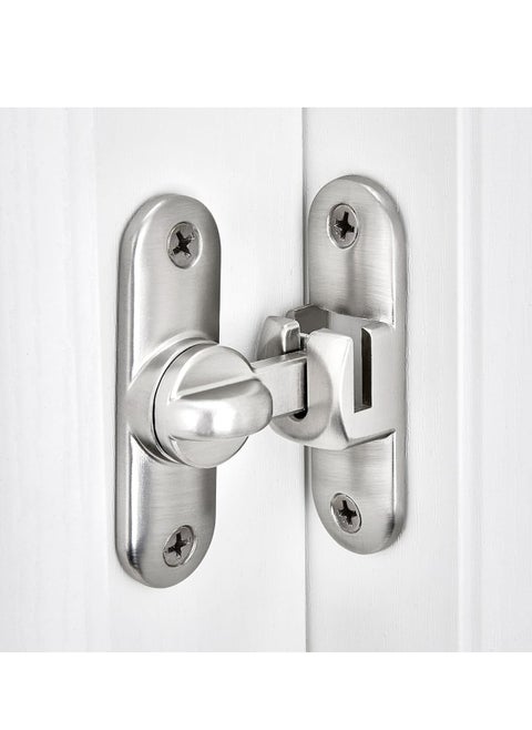 Silvery Barn Door Latches, Outward Locking Cabinet/Gate Lock, 90/180 Degree Flip Latch Hardware