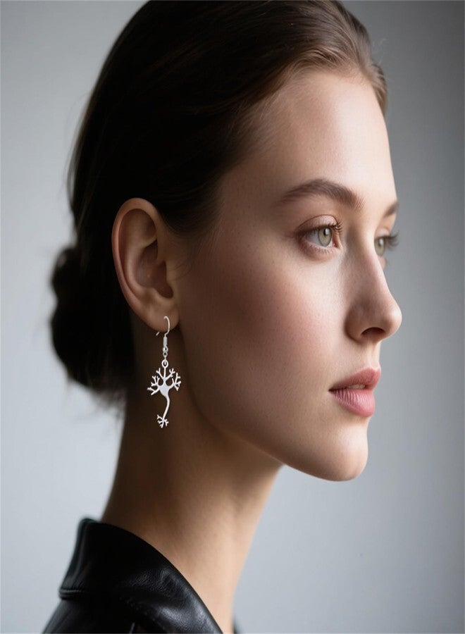 مجموعة أقراط RLHRNDE مكونة من 20 زوجًا من هدايا علم الأحياء، تتميز بتصميمات فريدة وساحرة، منها أقراط متدلية على شكل قطرة من الحمض النووي (DNA)، وأقراط على شكل مجهر، ودماغ، وقلب، ومصباح كهربائي، وكرة أرضية، وأقراط سداسية الشكل على شكل تسلسل جيني، بالإضافة إلى مجوهرات محاكاة بأسلوب البانك (20 زوجًا). - Image 4