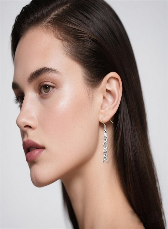 مجموعة أقراط RLHRNDE مكونة من 20 زوجًا من هدايا علم الأحياء، تتميز بتصميمات فريدة وساحرة، منها أقراط متدلية على شكل قطرة من الحمض النووي (DNA)، وأقراط على شكل مجهر، ودماغ، وقلب، ومصباح كهربائي، وكرة أرضية، وأقراط سداسية الشكل على شكل تسلسل جيني، بالإضافة إلى مجوهرات محاكاة بأسلوب البانك (20 زوجًا). - Image 3