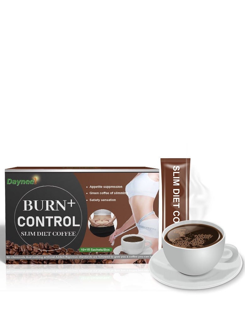 Daynee Burn Control Slimming Coffee ,Weight Loss Coffee,Appetite Suppression,Green Coffee Of Slimming,Satiety Sensation ,15 Sachets  - Image 1