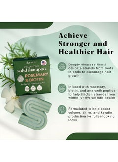 Kitsch Rosemary & Biotin Volumizing Natural Shampoo Bar | Strengthening & Thickening Shampoo for All Hair Types, Made in USA, Vegan, Paraben Sulfate & Cruelty Free Soap  - Image 2