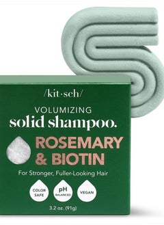 Kitsch Rosemary & Biotin Volumizing Natural Shampoo Bar | Strengthening & Thickening Shampoo for All Hair Types, Made in USA, Vegan, Paraben Sulfate & Cruelty Free Soap  - Image 1