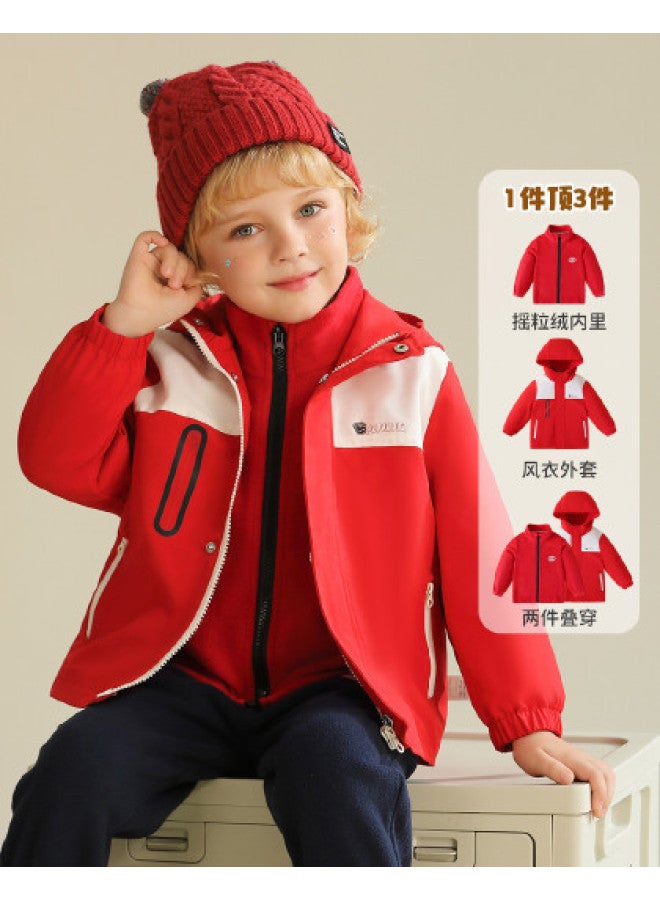 peppa Pig Spring Windproof Warm Hooded Jacket For Boys & Girls - Infant & Toddler Casual Outdoor Coat - Image 1