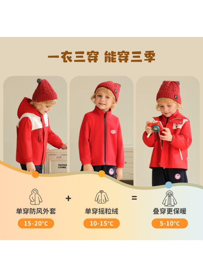 peppa Pig Spring Windproof Warm Hooded Jacket For Boys & Girls - Infant & Toddler Casual Outdoor Coat - Image 3