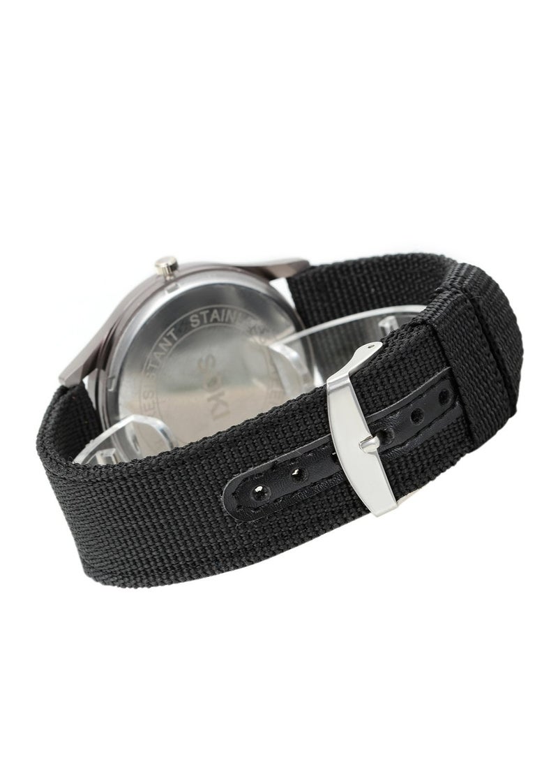 Men's Military Sport Watch with Nylon Strap, Analog Quartz and Date Display - Image 5