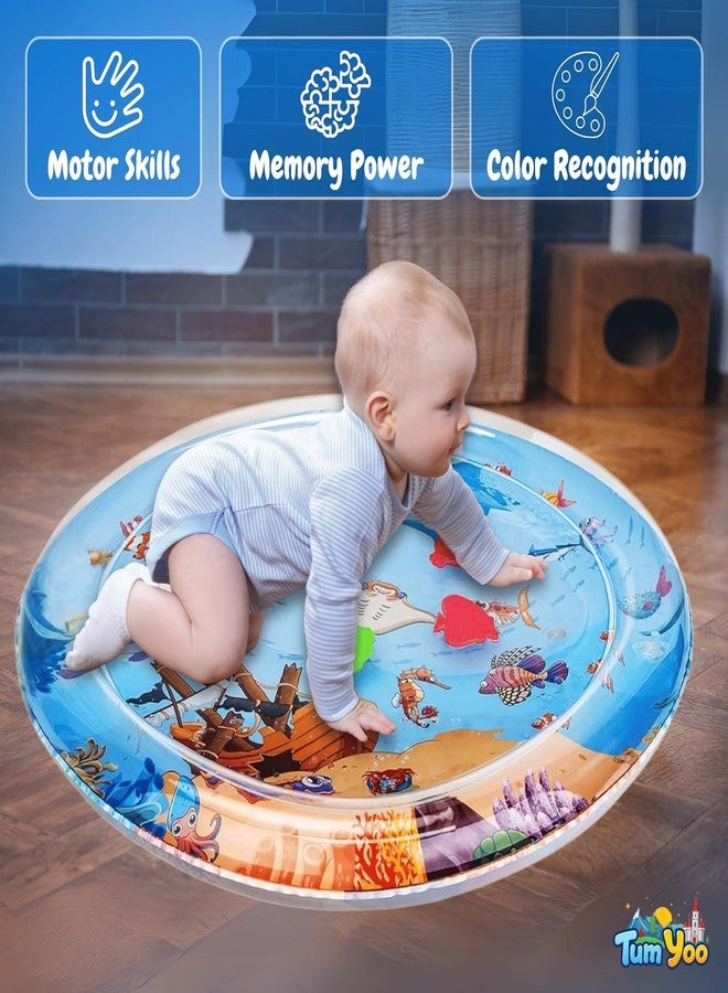 MRS.AJ Baby Water Mat for Newborns - Tummy Time Inflatable Water Play Mat for Babies - Fun Early Development Sensory Toy for Infants - Multicolor - Image 3
