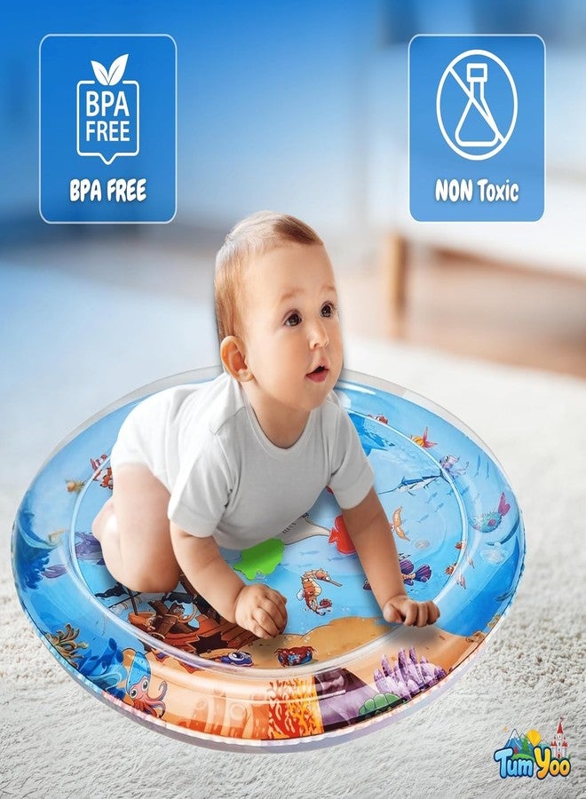 MRS.AJ Baby Water Mat for Newborns - Tummy Time Inflatable Water Play Mat for Babies - Fun Early Development Sensory Toy for Infants - Multicolor - Image 4