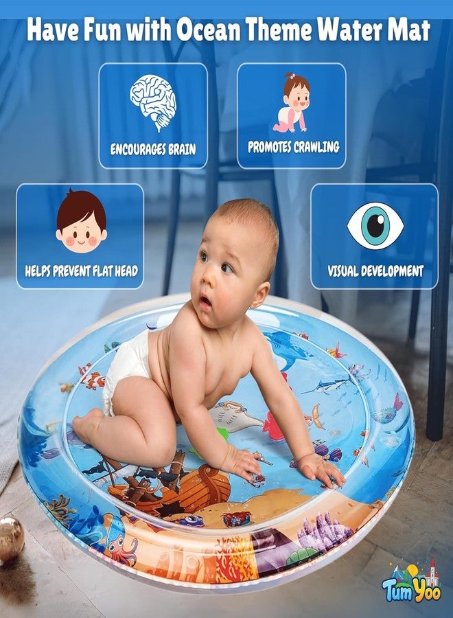MRS.AJ Baby Water Mat for Newborns - Tummy Time Inflatable Water Play Mat for Babies - Fun Early Development Sensory Toy for Infants - Multicolor - Image 2