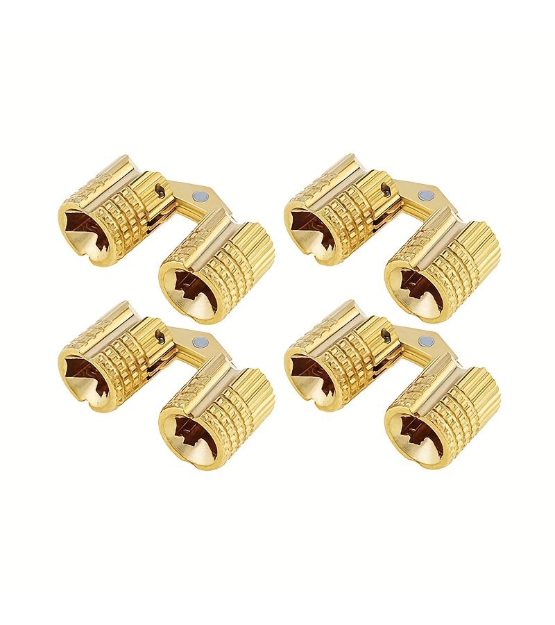 4pcs Brass Barrel Hinges for Small Wooden Boxes and Crates - Image 1
