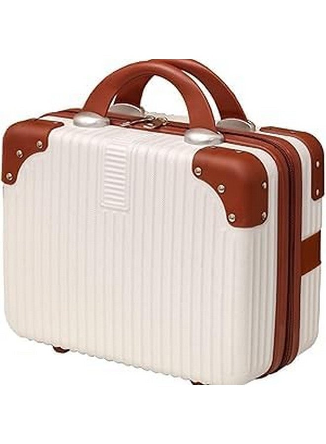 TONSYL Portable Makeup Travel Case Hard Shell Cosmetic Travel Case, Small Travel Hand Luggage with Elastic Band, Mini ABS Carrying Makeup Case Suitcase, Travel Camping - Image 1