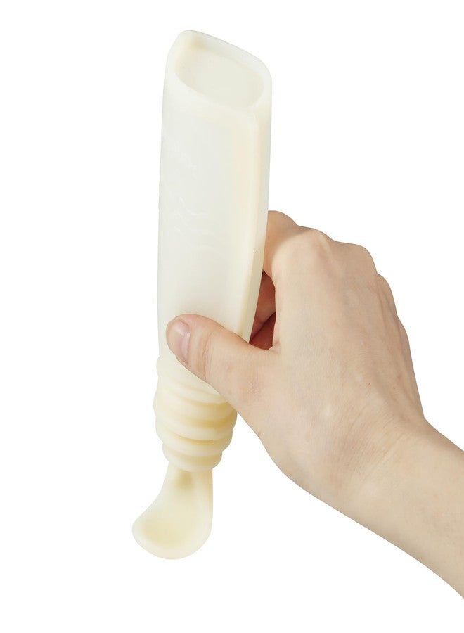 PandaEar 3 Pack Reusable Silicone Baby Food Pouches Squeeze Pouches for Toddler Kids with 3 Silicone Puree Feeder Spoon BPA-Free Silicone Refillable Baby Food Storage 5.5oz(Dark pink/Light Pink/Linen) - Image 4