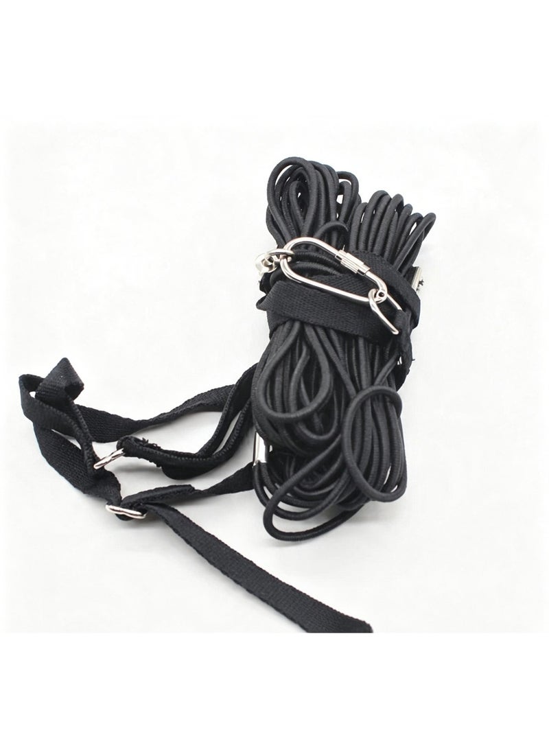 Adjustable Birds Harness and Leash Parrot Harness Leash Training Supplies Pet Anti-bite Outdoor Flying Rope for Conures Budgerigar Lovebird Cockatiel Mynah (S, Black) - Image 1