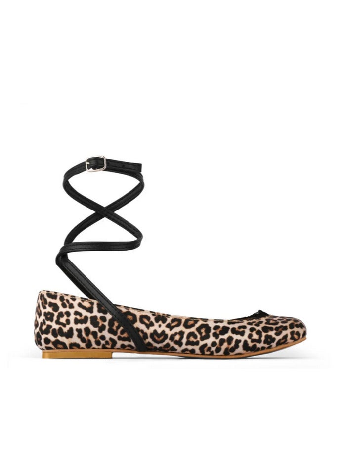Katee Amorio Mini Leopard Flat – Printed Ballerina – Soft, Trendy, and Versatile - Image 1