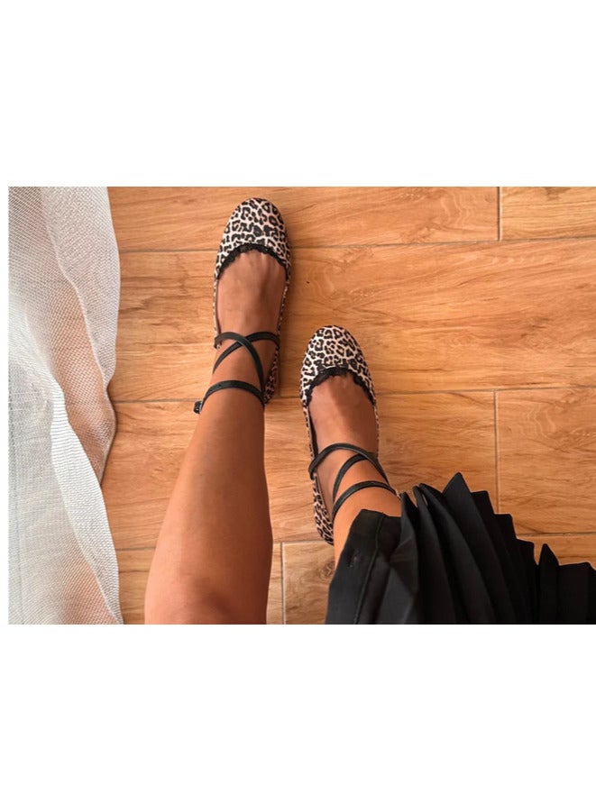 Katee Amorio Mini Leopard Flat – Printed Ballerina – Soft, Trendy, and Versatile - Image 2