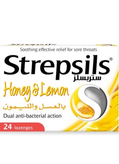 Strepsils Sore Throat Relief Honey And Lemon Flavour - 24 Lozenges  - Image 1