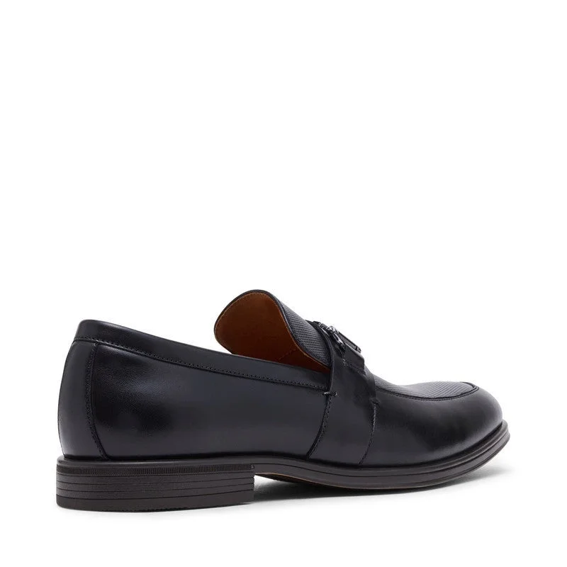 ستيف مادن Santino Black Formal Slip-On Shoes