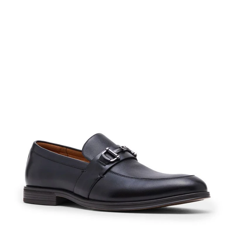 ستيف مادن Santino Black Formal Slip-On Shoes