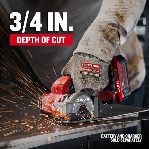 CRAFTSMAN أداة قطع لاسلكية CRAFTSMAN V20 بقطر 3 بوصات مع وظائف للأمام والخلف، أداة فقط (CMCM300B) - Image 3
