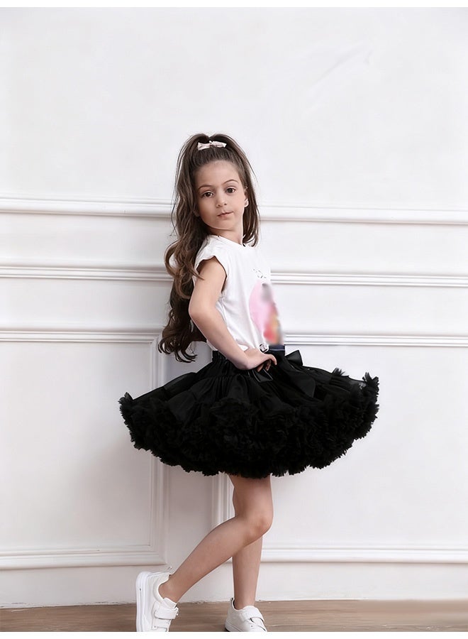 أخبار تنورة توتو للباليه للبنات، تنورة منفوشة للأطفال، تنورة قصيرة، تنورة توتو أميرة سوداء - Image 2