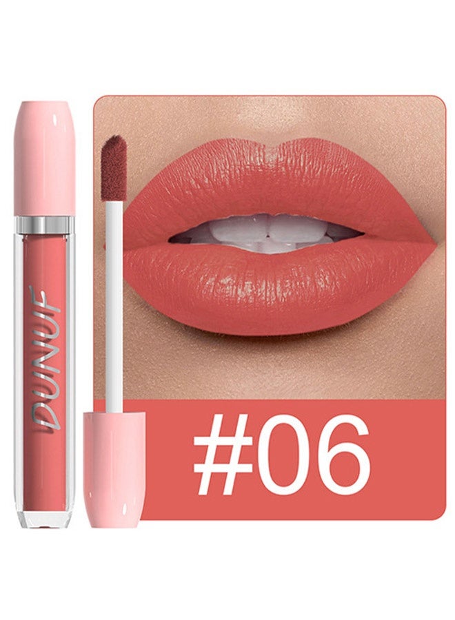 DUNUF Matte Liquid Lipstick,Super Matte Longwear No-Budge Stay On Smudge Proof Liquid Lipstick Long Lasting Makeup for Women,Highly Pigmented Color and Instant Shine #06 - Image 2