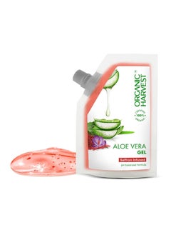 Organic Harvest Aloe Vera Gel with Saffron Extract Multi-purpose Aloe Vera Gel for Face and Hair For All Skin & Hair Types| 100% Certified Organic Sulphate & Paraben Free 100ml  - Image 1