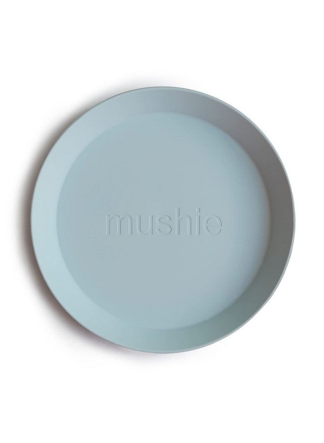 mushie Round Dinnerware Plates for Kids | Made in Denmark, Set of 2 (Powder Blue) - Image 1