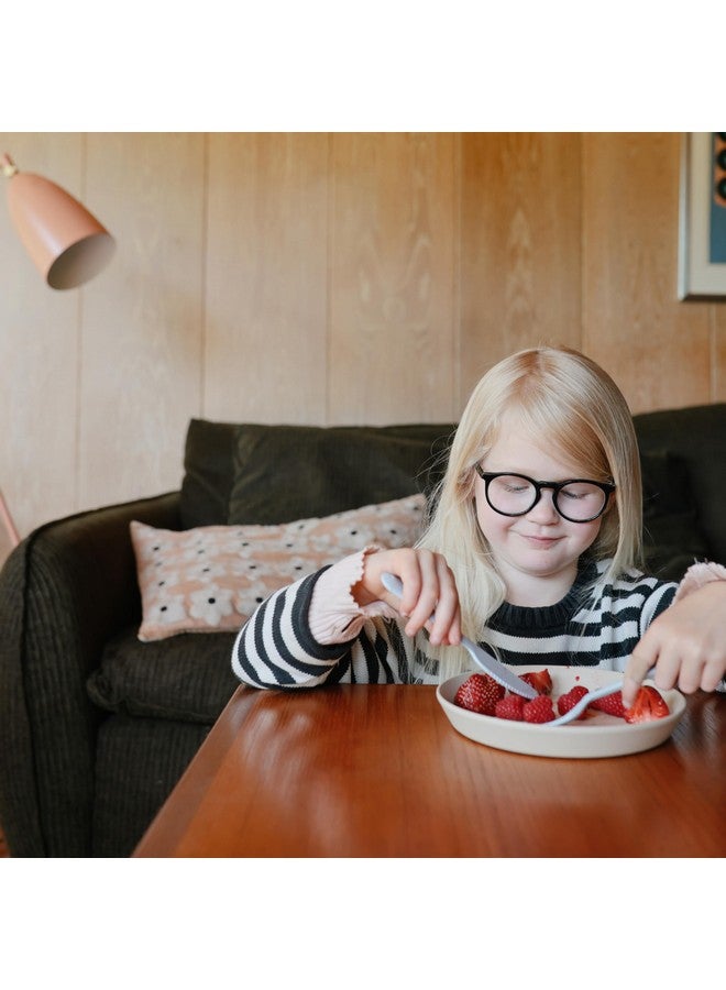 mushie Round Dinnerware Plates for Kids | Made in Denmark, Set of 2 (Powder Blue) - Image 5