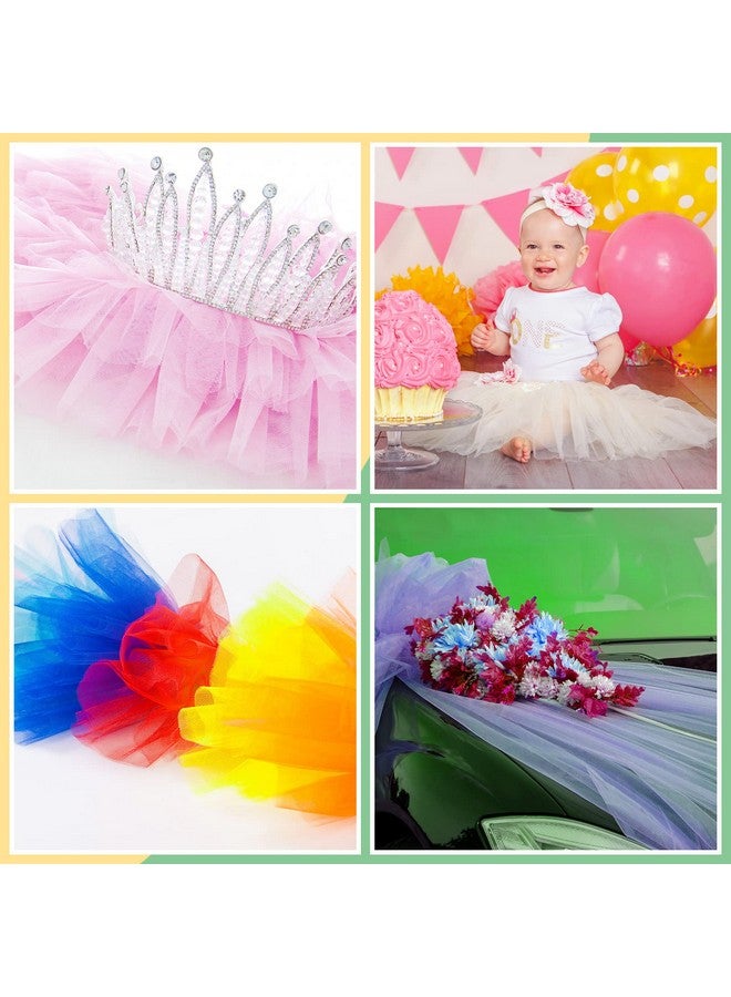 JaGely 32 Colors Tulle Rolls Tulle Fabric 6 Inches By 25 Yards Rainbow Tulle Ribbon Netting Net Mesh Spool Material For Tutu Wedding Decoration Party Gift Wrapping Skirt Dress Diy Craft - Image 5
