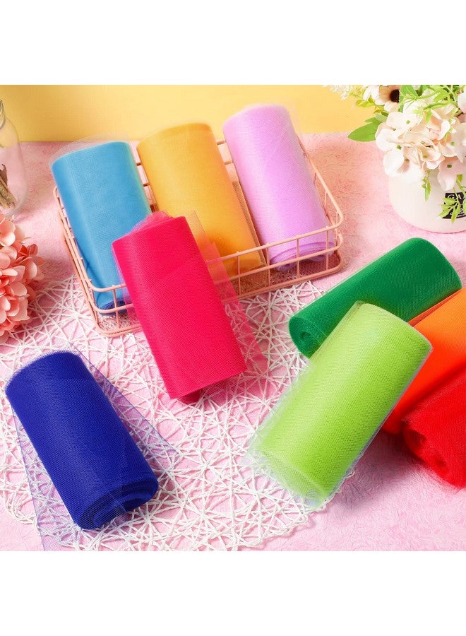 JaGely 32 Colors Tulle Rolls Tulle Fabric 6 Inches By 25 Yards Rainbow Tulle Ribbon Netting Net Mesh Spool Material For Tutu Wedding Decoration Party Gift Wrapping Skirt Dress Diy Craft - Image 4