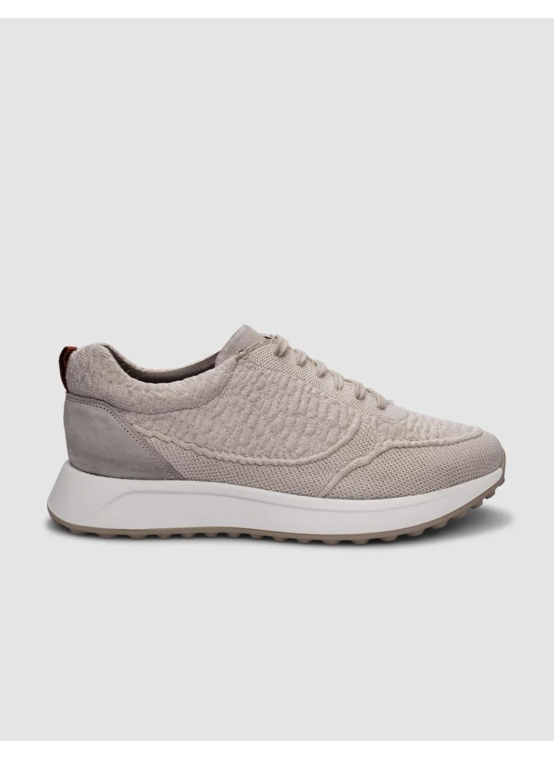 كاباني Knitwear Beige Lace-Up Men's Sports Shoes