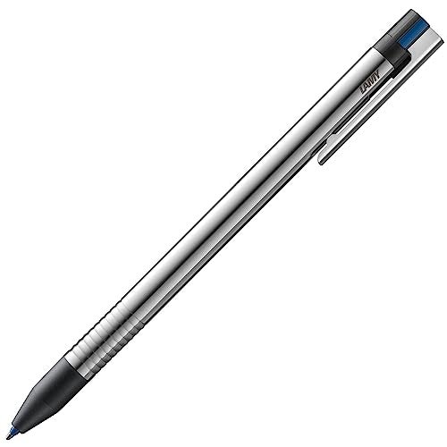 Lamy logo 3-colours - multicoloured ballpoint pen (black, blue, red) with a sight dial mechanism in an elegant stainless steel case - incl ballpoint refills M 21 in black, blue & red - Image 1