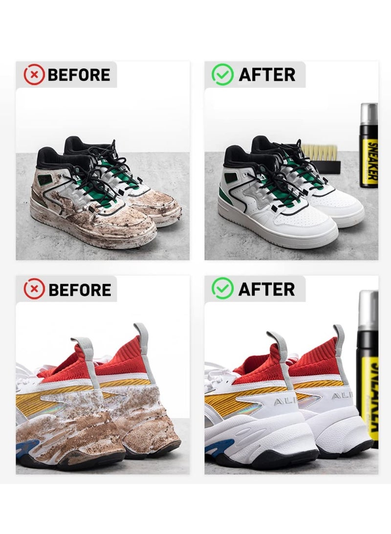 Sneaker Cleaner Kit – Water-Free Foam Shoe Cleaner 5.3oz with Shoe Brush & Cleaning Cloth | Safe for Leather, Suede, Canvas, White Shoes & More | Portable Travel Shoe Cleaning Solution  - Image 3