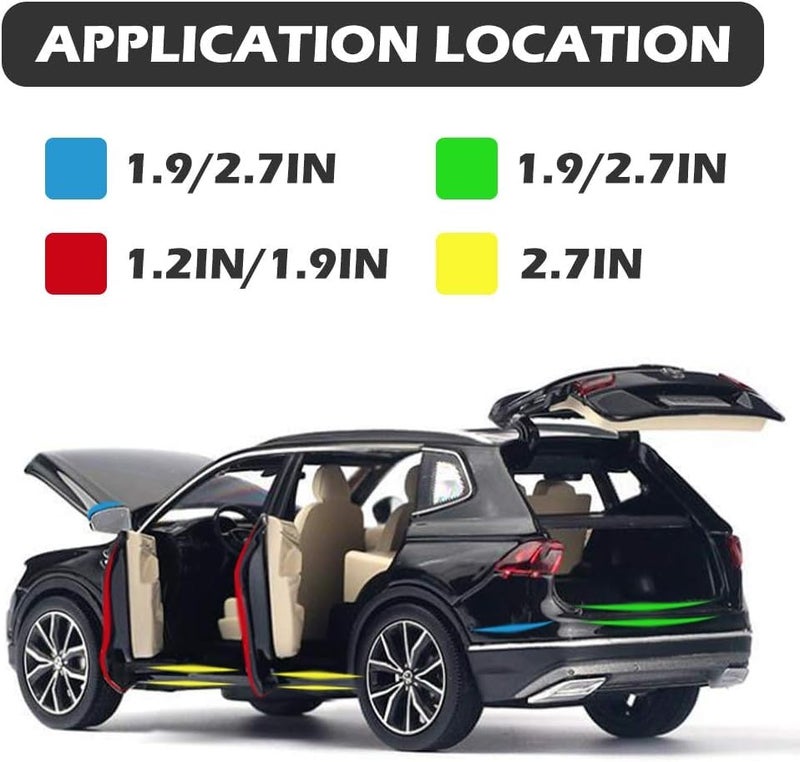 Scalebee High Glossy Anti Scratch Paint Protection Film Tape PPF for Car Protection & Decoration for All Car Door Transparent Adhesive Seal Strip Door Edge Guard (Transparent) - Image 4