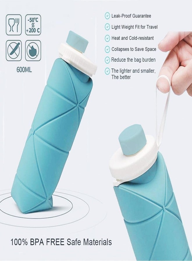 Kian Folding Silicone Water Bottle Sports Water Bottle Outdoor Travel Portable Water Cup Running Riding Camping Hiking Kettle(multi color)(pack of 1) - Image 4