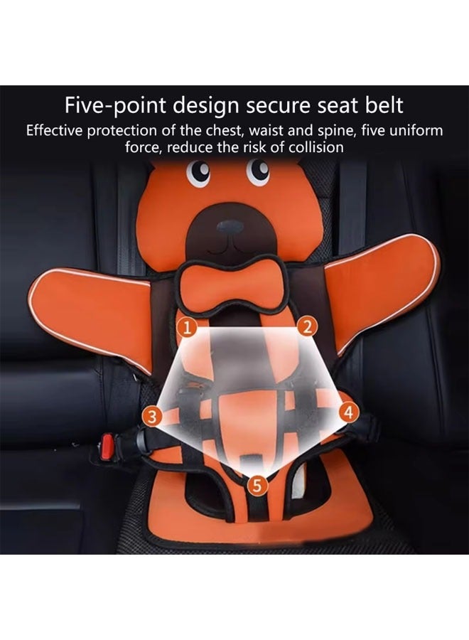 Kids Portable Car Seat Cushion for Travel,Travel Harness with Adjustable Straps,Foldable Golf Cart Baby Seat,Ride Safer Travel Vest (Pink)  - Image 3