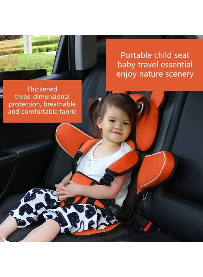 Kids Portable Car Seat Cushion for Travel,Travel Harness with Adjustable Straps,Foldable Golf Cart Baby Seat,Ride Safer Travel Vest (Pink)  - Image 4