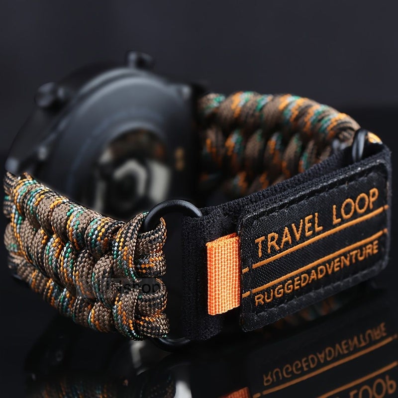 20mm 22mm Hand Woven Loop Nylon Watch Band Mixed Color Suitable for Samsung Galaxy Watch Series 7 6 5 4 3 5 Pro 44mm 40mm 4 6 Classic Huawei Watch GT 6 5 4 3 2 Pro 46mm Xiaomi Series Watches S5 S4 S3 S2 S1 - Image 1