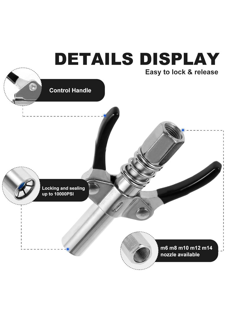 Generic Grease Gun Coupler Duty Quick Release Grease Couplers Strong Lock on Compatible with All Grease Guns 1/8 NPT Fittings For Automobiles and Industrial Machinery and Equipment Farms  - Image 5
