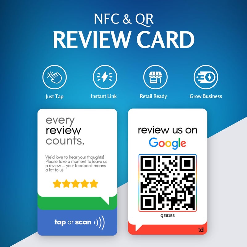 Tinydabba NFC & QR Tap or Scan Feedback Card for Business – Contactless Link Sharing for Shops, Clinics, Salons, Restaurants – Durable PVC – No App Required - Image 4
